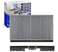 Filtro Carbon Activo Campana Extractora 322x200x40 mm 00705432 para Bosch
