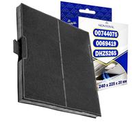 Filtro Carbon Activo para Campana Extractora 240x225x20 mm con Código Original 00744075 744075 0069419 669419 para Bosch para Siemens para Bauknecht - MONTERAL