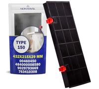 Filtro Carbono Campana Extractora Tipo 150 432x215x29 mm con Código Original 460450 00460450 para Bosch 484000008580 para Philips para Whirlpool 9029793669 para AEG para Electrolux - MONTERAL