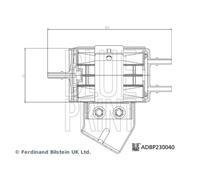 Filtro de combustible Filtro de tubería ADBP230040 BLUE PRINT para SSANGYONG