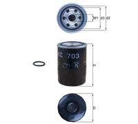 Filtro combustible KNECHT KC 703D