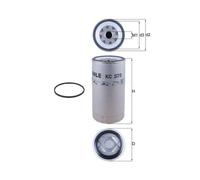 Filtro Combustible Mahle KC 375D para Iveco Mercedes Benz Mercedes Benz Scania
