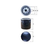 Filtro Combustible Mahle KC 59 para Mazda Mitsubishi Perkins John Deere Komatsu