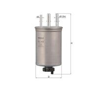 Filtro Combustible Mahle KL 446 para Ford Jaguar Ssangyong Tata Hyundai Kia