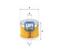 Filtro combustible UFI 26.652.00