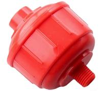 Filtro compresor de aire, separador de humedad de rosca de 58 mm para herramienta de pulverización de pintura, accesorio de trampa de agua de plástico para asegurar una pintura suave, rojo, 8 x 7 x 7