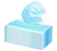 Filtro de 3 capas desechable para máscara facial personal protección resistente al polvo, antiesputo, máscara de ojos para contorno de oído, 50 unidades