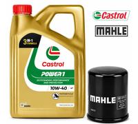 Filtro De Aceite + 4L Castrol 10W40 Para Aprilia Kawasaki Kymco Piaggio