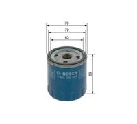 Bosch Filtro de aceite 0 451 103 355 para Chevrolet, Citroën, Fiat, Opel, Peugeot, Suzuki, Toyota