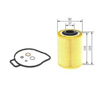 Filtro de aceite Cartucho filtrante 1 457 429 275 BOSCH para BMW 3 3 Compact