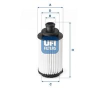 Filtro de aceite Cartucho filtrante 25.118.00 UFI para OPEL INSIGNIA A CASCADA