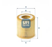 Filtro de aceite Cartucho filtrante 25.191.00 UFI para FORD FORD USA