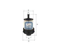Filtro de aceite Cartucho filtrante 25.285.00 UFI para ALFA ROMEO GIULIA STELVIO