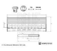 Filtro de aceite Cartucho filtrante ADBP210103 BLUE PRINT para KIA HYUNDAI