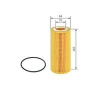 Filtro de aceite Cartucho filtrante F 026 407 021 BOSCH para FIAT ALFA ROMEO