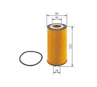 Filtro de aceite Cartucho filtrante F 026 407 040 BOSCH para MERCEDES-BENZ FENDT