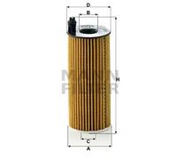 Filtro de aceite Cartucho filtrante HU 6004 x MANN-FILTER para ALPINA MINI BMW