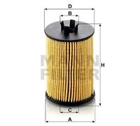 Filtro de aceite Cartucho filtrante HU 612/1 x MANN-FILTER para MERCEDES-BENZ