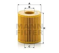 Filtro de aceite Cartucho filtrante HU 7009 z MANN-FILTER para TOYOTA LEXUS
