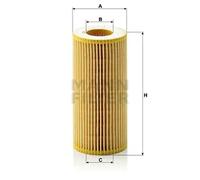 Filtro de aceite Cartucho filtrante HU 721/2 x MANN-FILTER para MERCEDES-BENZ