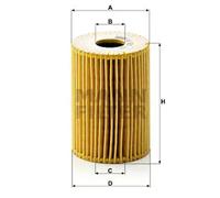 Filtro de aceite Cartucho filtrante HU 825 x MANN-FILTER para NISSAN RENAULT