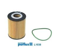 Filtro de aceite Cartucho filtrante L1038 PURFLUX para PORSCHE CAYENNE 911 MACAN