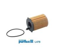 PURFLUX Filtro de aceite para FIAT: Punto, 500, Panda & ALFA ROMEO: Mi.To & LANCIA: Ypsilon (Ref: L478)