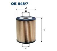 Filtron Filtro de aceite para CHEVROLET: Cruze, Captiva, Epica, Lacetti, Nubira & OPEL: Antara & VAUXHALL: Antara (Ref: OE 648/7)