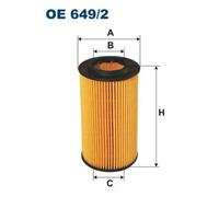 Filtro de aceite Cartucho filtrante OE 649/2 FILTRON para BMW ROVER LAND ROVER