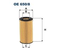 Filtro de aceite Cartucho filtrante OE 650/8 FILTRON para AUDI VW