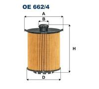 Filtro de aceite Cartucho filtrante OE 662/4 FILTRON para VOLVO V60 I V70 III