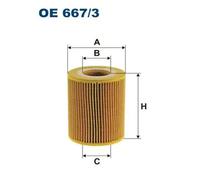 Filtro de aceite Cartucho filtrante OE 667/3 FILTRON para LAND ROVER JAGUAR VW