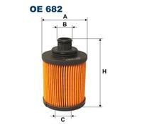 Filtro de aceite Cartucho filtrante OE 682 FILTRON para FIAT OPEL LANCIA SUZUKI