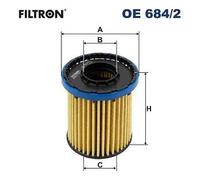 Filtro de aceite Cartucho filtrante OE 684/2 FILTRON para OPEL ASTRA K