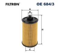Filtro de aceite Cartucho filtrante OE 684/3 FILTRON para OPEL CHEVROLET