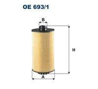 Filtro de aceite Cartucho filtrante OE 693/1 FILTRON para IVECO NEW HOLLAND