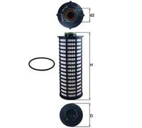 Filtro de aceite Cartucho filtrante OX 1152D MAHLE