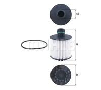 Filtro de aceite Cartucho filtrante OX 1171D KNECHT para FIAT ALFA ROMEO OPEL
