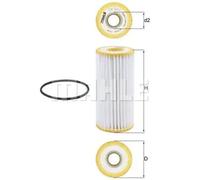 MAHLE OX 1217D - Filtro de aceite con junta y juego de juntas