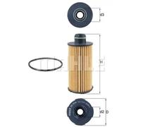 Filtro de aceite Cartucho filtrante OX 1219D KNECHT para ALFA ROMEO GIULIA