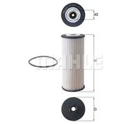 Filtro de aceite Cartucho filtrante OX 1236D KNECHT para MERCEDES-BENZ