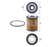 KNECHT FILTER Filtro de aceite para PEUGEOT: 2008, Rifter, 208, Expert, 308, 5008, 508, 3008, 301, Partner, Traveller & FORD: Focus (Ref: OX 1237D)