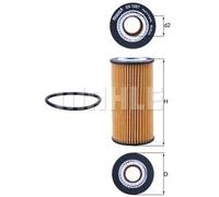 Filtro de aceite Cartucho filtrante OX 1267D KNECHT para FORD FOCUS IV KUGA III