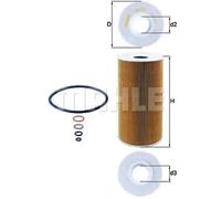 Filtro de aceite Cartucho filtrante OX 126D KNECHT para BMW OPEL LAND ROVER