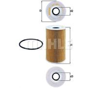 Filtro de aceite Cartucho filtrante OX 128/1D KNECHT para PORSCHE 911 BOXSTER