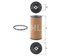 Filtro de aceite Cartucho filtrante OX 1308D KNECHT para DACIA NISSAN RENAULT