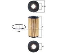 Filtro de aceite Cartucho filtrante OX 153D1 KNECHT para OPEL SAAB