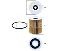 Filtro de aceite Cartucho filtrante OX 175D KNECHT para MINI CHRYSLER NISSAN