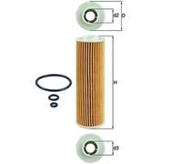 Filtro de aceite Cartucho filtrante OX 183/5D1 MAHLE para MERCEDES-BENZ CLASE E