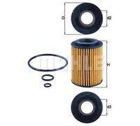 Filtro de aceite Cartucho filtrante OX 347D MAHLE para HONDA CIVIC IX CR-V III